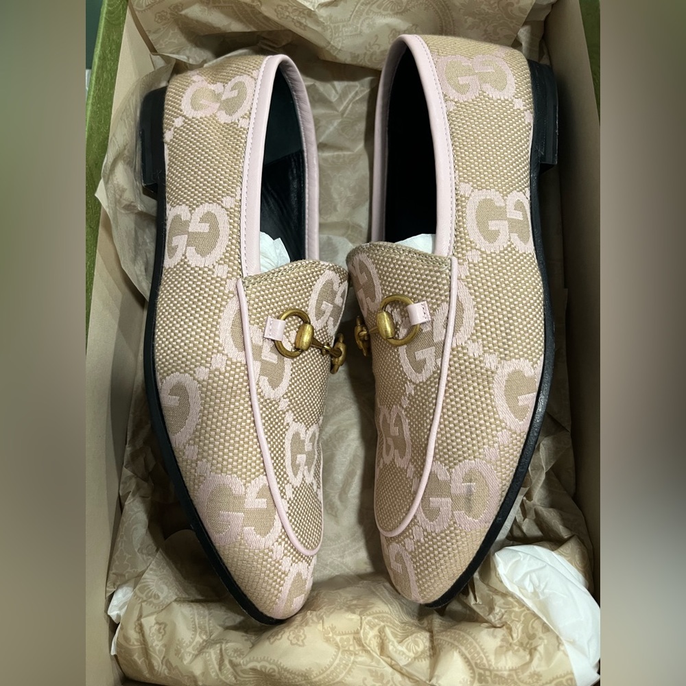 Gucci Jordaan Jumbo CC Canvas Loafer Size 36 - Picture 4 of 7